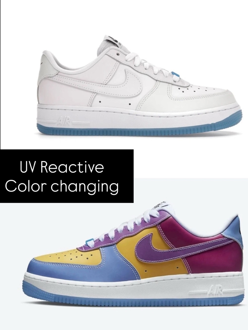 Nike Women’s Air Force 1 UV Reactive Sneakers LX